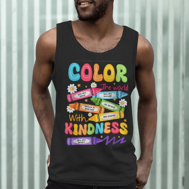Color The World With Kindness Teachers Back To School Men Tank Top, novelty gifts, funny gifts