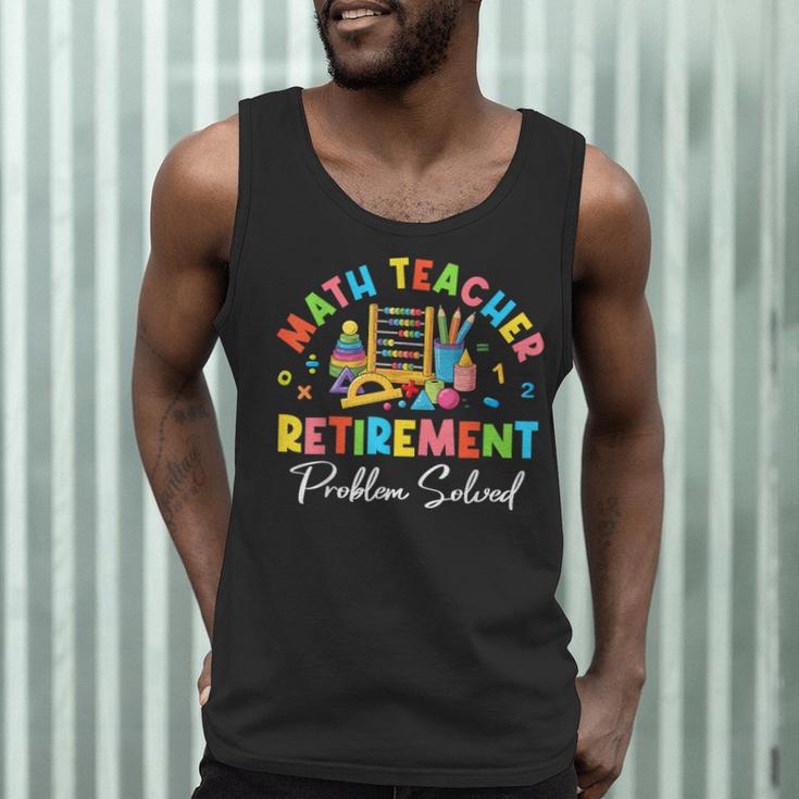 Colorful Math Teacher Retirement Solve The Problem Retired Men Tank Top, novelty gifts, funny gifts Colorful Math Teacher Retirement Solve The Problem Retired Men Tank Top, novelty gifts, funny gifts