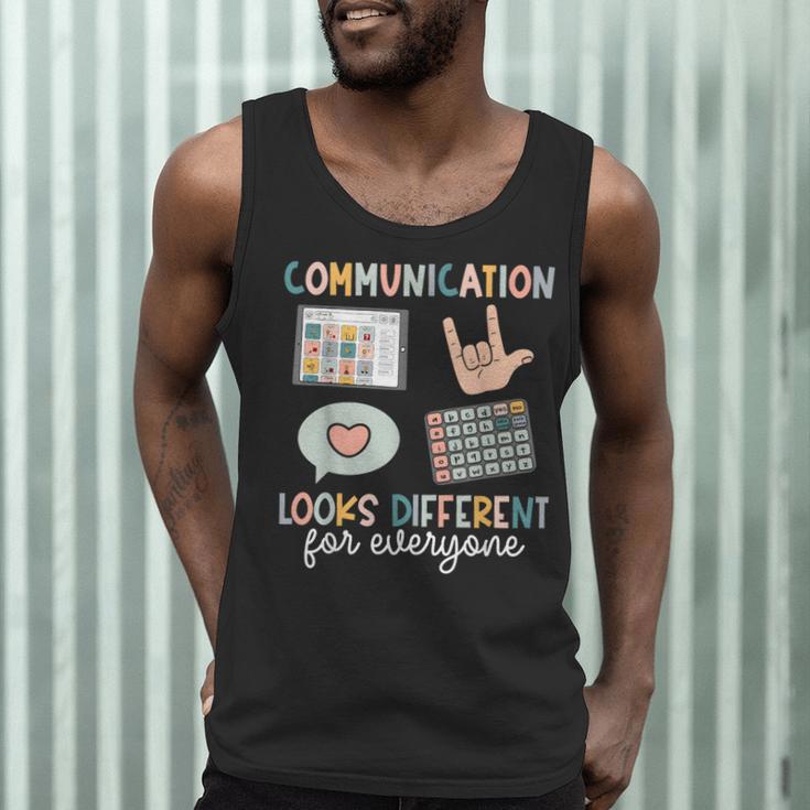 Communication Looks Different For Everyone SPED Teacher ASD Men Tank Top, novelty gifts, funny gifts Communication Looks Different For Everyone SPED Teacher ASD Men Tank Top, novelty gifts, funny gifts