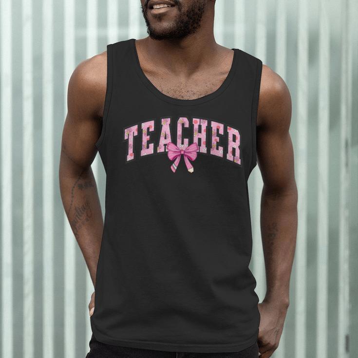 Coquette Bow Back To School First Day Teacher Men Tank Top, novelty gifts, funny gifts Coquette Bow Back To School First Day Teacher Men Tank Top, novelty gifts, funny gifts