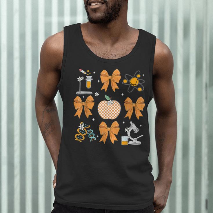 Coquette Bow Fall Science Teacher Stem Teacher Thanksgiving Men Tank Top, novelty gifts, funny gifts Coquette Bow Fall Science Teacher Stem Teacher Thanksgiving Men Tank Top, novelty gifts, funny gifts