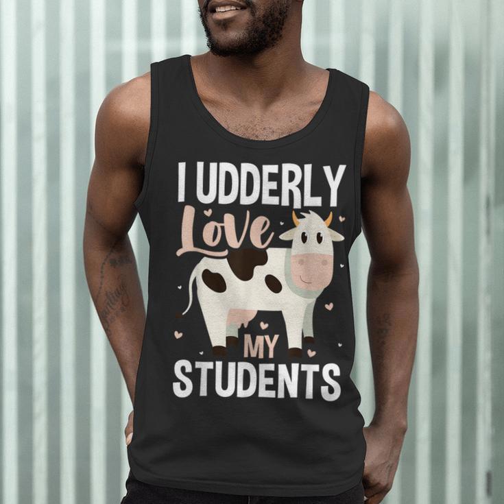 Cow Teacher Lover Men Tank Top, novelty gifts, funny gifts