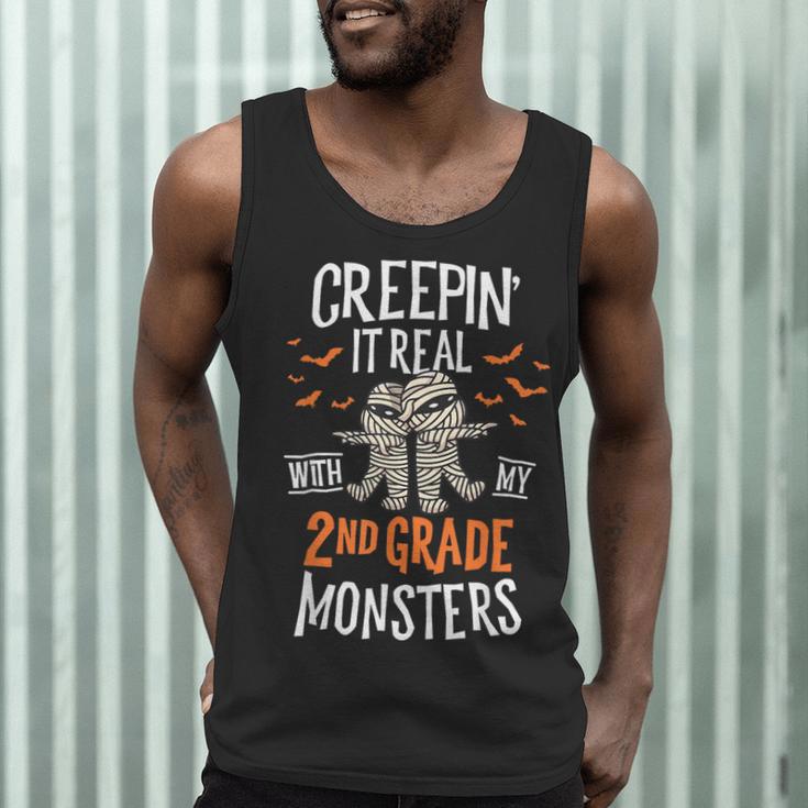 Creepin It Real With My 2nd Grade Monsters Halloween Teacher For Men Women Kids Men Tank Top, novelty gifts, funny gifts Creepin It Real With My 2nd Grade Monsters Halloween Teacher For Men Women Kids Men Tank Top, novelty gifts, funny gifts