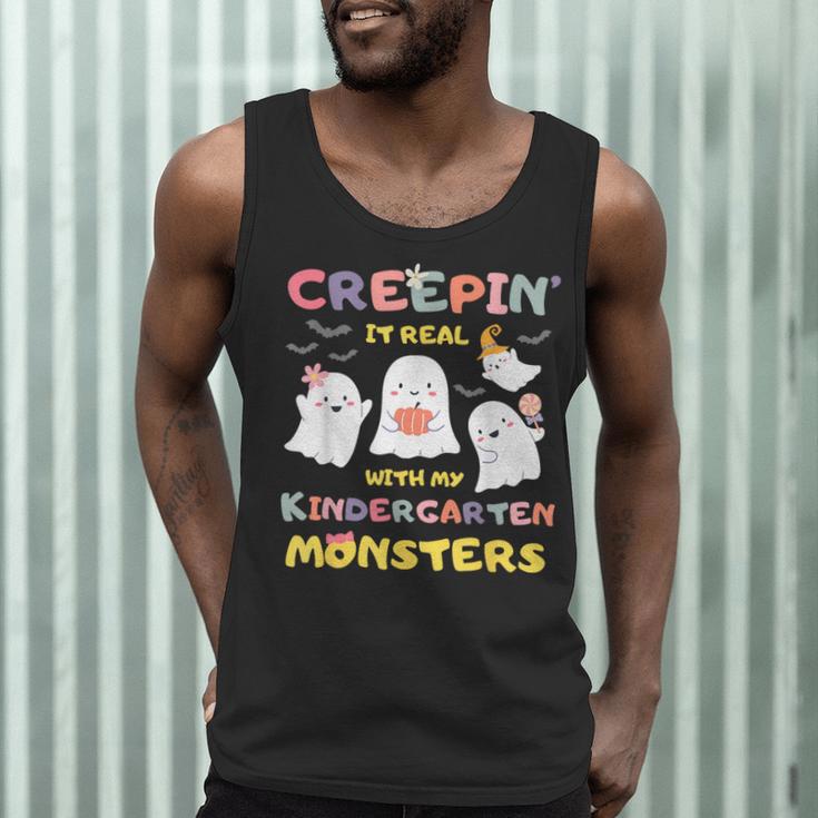 Creepin It Real With Kindergarten Monsters Halloween Teacher Men Tank Top, novelty gifts, funny gifts Creepin It Real With Kindergarten Monsters Halloween Teacher Men Tank Top, novelty gifts, funny gifts