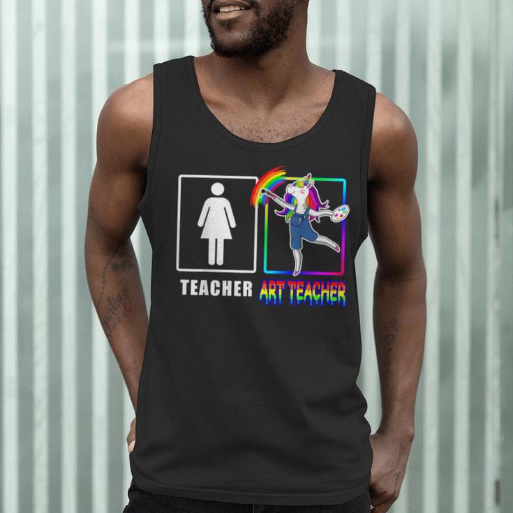 Cute Art Teacher Magical Dabbing Unicorn Artist Men Tank Top, novelty gifts, funny gifts