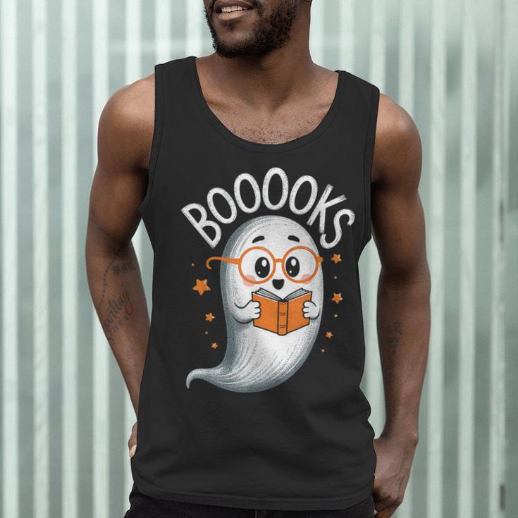 Cute Ghost Book Reading Halloween Teacher Men Tank Top, novelty gifts, funny gifts Cute Ghost Book Reading Halloween Teacher Men Tank Top, novelty gifts, funny gifts