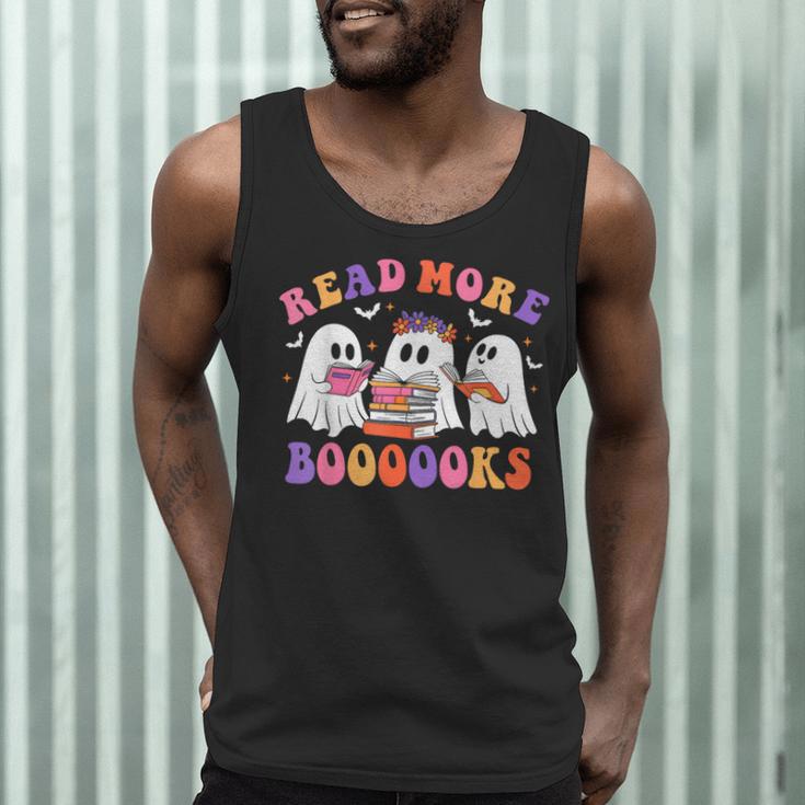 Cute Ghost Read More Books Lover Teacher Halloween Costume Men Tank Top, novelty gifts, funny gifts