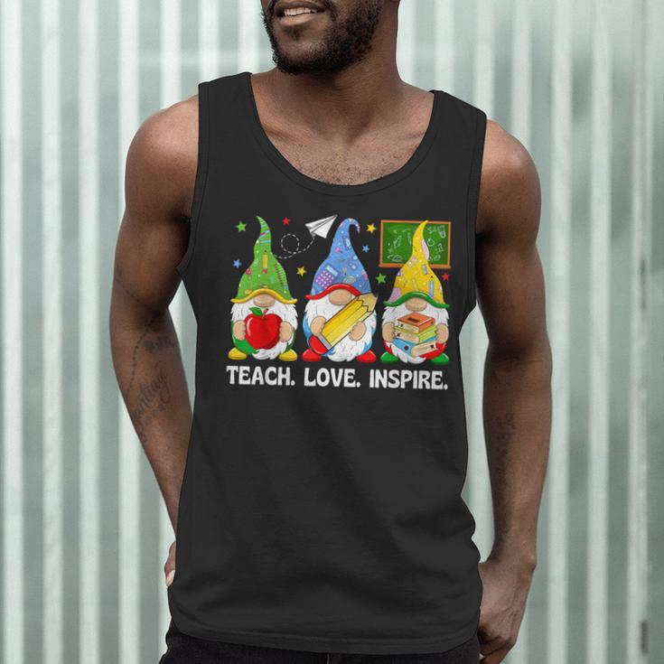 Cute Gnomes Teach Love And Inspire Back To School Teacher Men Tank Top, novelty gifts, funny gifts Cute Gnomes Teach Love And Inspire Back To School Teacher Men Tank Top, novelty gifts, funny gifts