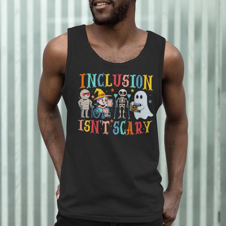 Cute Inclusion Isn't Scary Teacher Skeleton Ghost Halloween Men Tank Top, novelty gifts, funny gifts Cute Inclusion Isn't Scary Teacher Skeleton Ghost Halloween Men Tank Top, novelty gifts, funny gifts