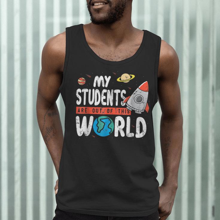 Cute Teacher My Students Are Out Of This World Space Men Women Kids Men Tank Top, novelty gifts, funny gifts