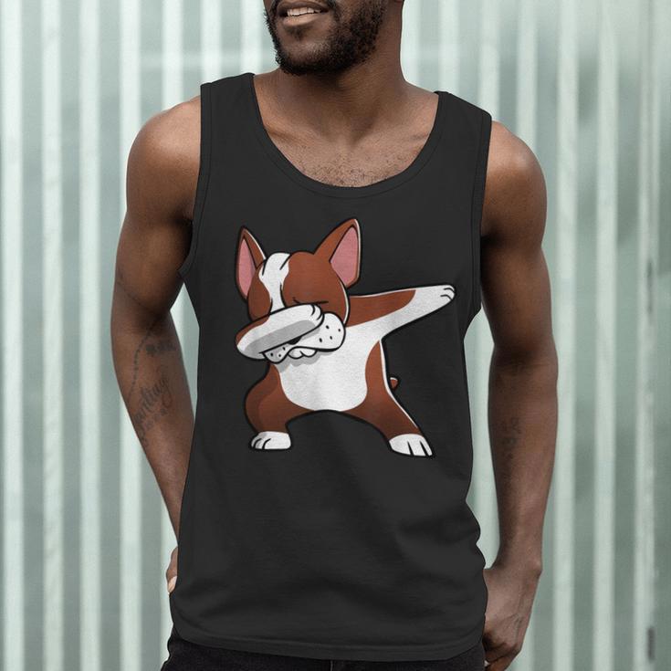 Dabbing Red Boston Terrier Dab Dance Dog Men Women Kids Men Tank Top, novelty gifts, funny gifts