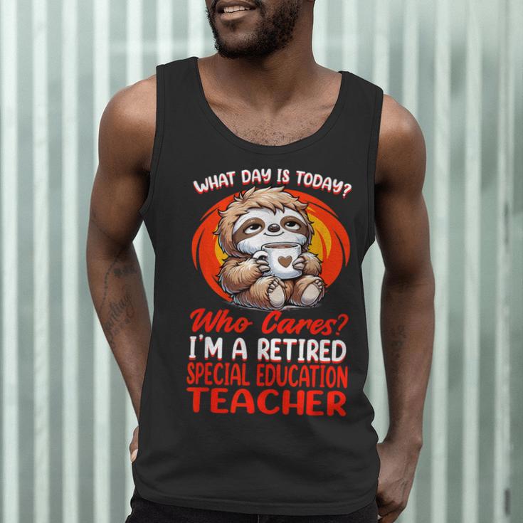 What Day Is Today Retired Special Education Teacher Men Tank Top, novelty gifts, funny gifts What Day Is Today Retired Special Education Teacher Men Tank Top, novelty gifts, funny gifts