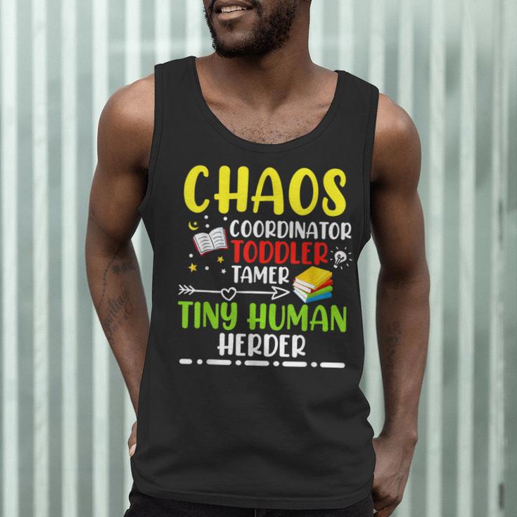Daycare Teacher School Chaos Coordinator Toddler Tamer For Men Women Kids Men Tank Top, novelty gifts, funny gifts