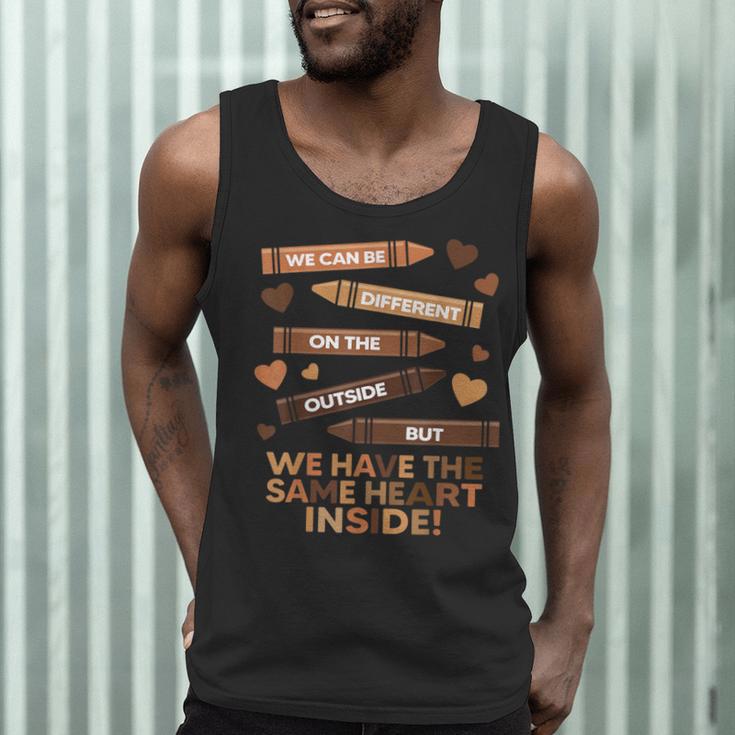 We Can Be Different On The Outside Melanin Teacher Men Women Kids Men Tank Top, novelty gifts, funny gifts We Can Be Different On The Outside Melanin Teacher Men Women Kids Men Tank Top, novelty gifts, funny gifts