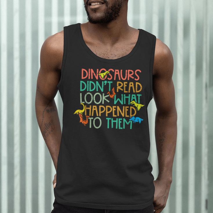 Dinosaurs Didnt Read Book Lover Boys Kids Teacher Men Tank Top, novelty gifts, funny gifts Dinosaurs Didnt Read Book Lover Boys Kids Teacher Men Tank Top, novelty gifts, funny gifts