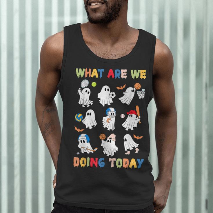 What Are We Doing Today Ghost PE Teacher Team Halloween Men Tank Top, novelty gifts, funny gifts What Are We Doing Today Ghost PE Teacher Team Halloween Men Tank Top, novelty gifts, funny gifts