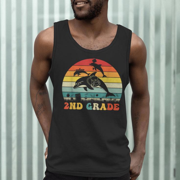 Dolphin Second Grade Back To School Teacher Student Men Tank Top, novelty gifts, funny gifts Dolphin Second Grade Back To School Teacher Student Men Tank Top, novelty gifts, funny gifts