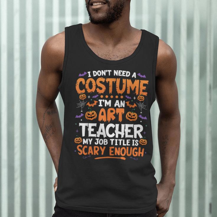 I Don't Need a Costume I'm An Art Teacher Retro Halloween Men Tank Top, novelty gifts, funny gifts