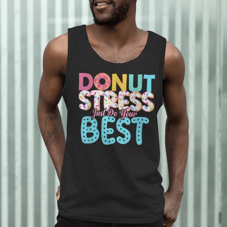 Donut Stress Just Do Your Best Teachers Testing Day For Men Women Girls Kids Men Tank Top, novelty gifts, funny gifts Donut Stress Just Do Your Best Teachers Testing Day For Men Women Girls Kids Men Tank Top, novelty gifts, funny gifts