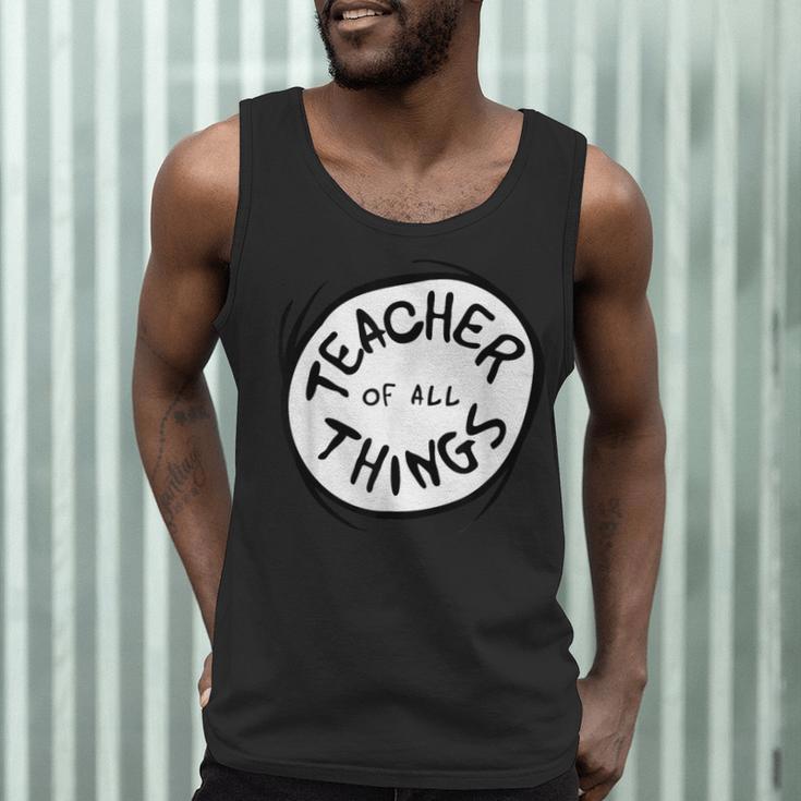 Dr Seuss Teacher Of All Things Red Emblem Men Tank Top, novelty gifts, funny gifts
