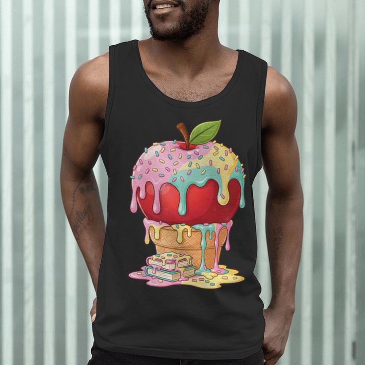 Dripping Apple Ice Cream Cone Cute Teacher Appreciation Men Tank Top, novelty gifts, funny gifts Dripping Apple Ice Cream Cone Cute Teacher Appreciation Men Tank Top, novelty gifts, funny gifts