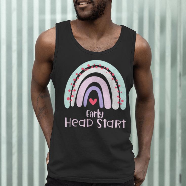 Early Headstart Cute Retro Rainbow Teachers Men Tank Top, novelty gifts, funny gifts
