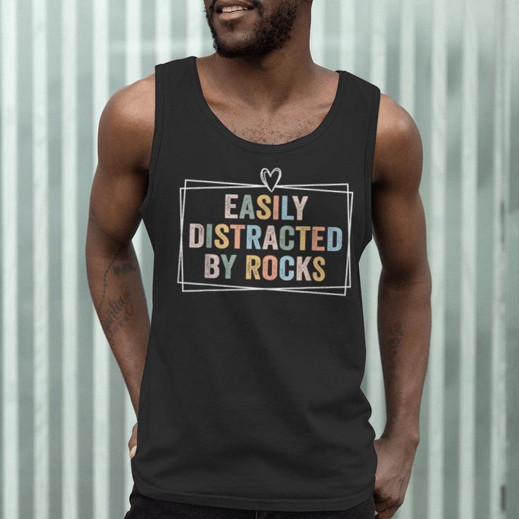 Easily Distracted By Rocks Geology Teacher Men Tank Top, novelty gifts, funny gifts Easily Distracted By Rocks Geology Teacher Men Tank Top, novelty gifts, funny gifts