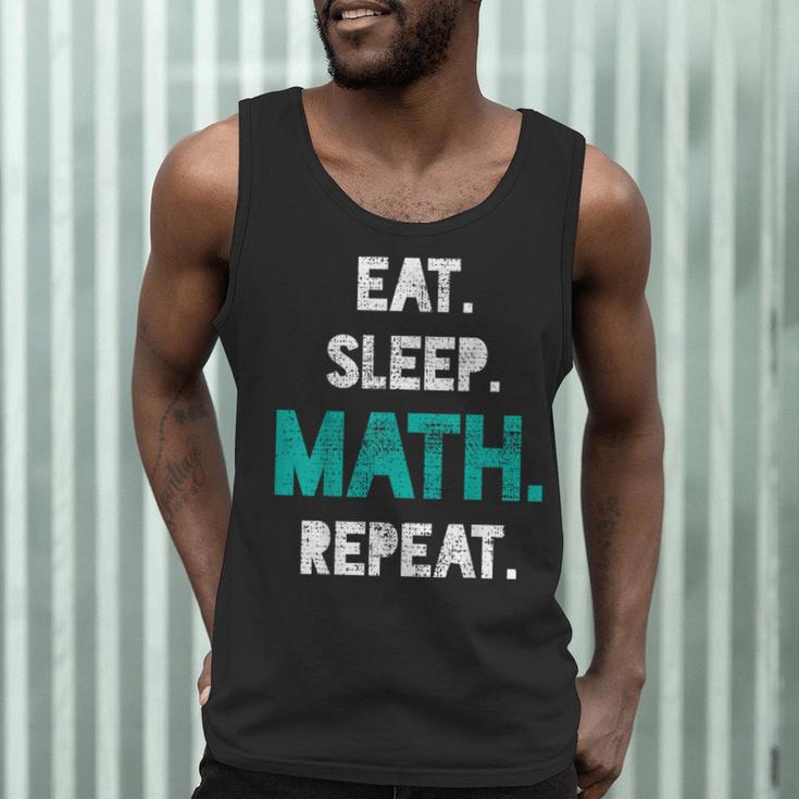 Eat Sleep Math Repeat Math Teacher Men Women Girls Kids Men Tank Top, novelty gifts, funny gifts