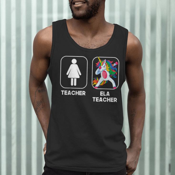 ELA Teacher Dabbing Unicorn Teacher Women Men Tank Top, novelty gifts, funny gifts ELA Teacher Dabbing Unicorn Teacher Women Men Tank Top, novelty gifts, funny gifts