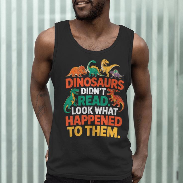 English Teacher Dinosaurs Didn’t Read What Happened To Them Men Tank Top, novelty gifts, funny gifts