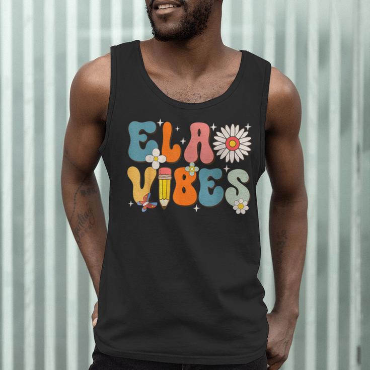 English Teacher Ela Vibes Teacher Kids First Day Of School Men Tank Top, novelty gifts, funny gifts English Teacher Ela Vibes Teacher Kids First Day Of School Men Tank Top, novelty gifts, funny gifts