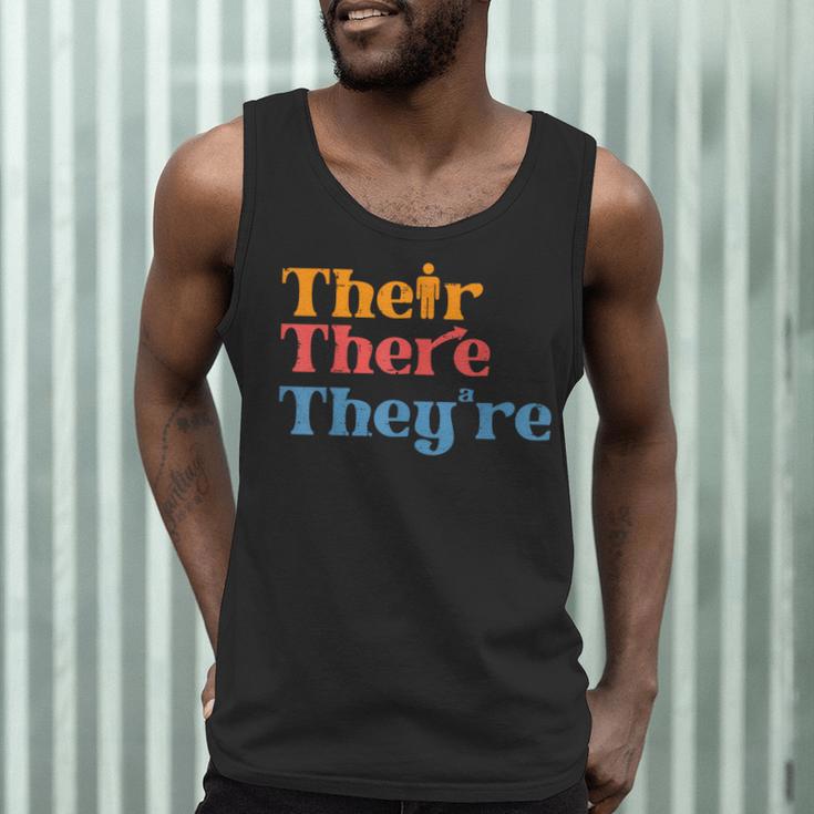 English Teacher Their There Theyre Grammar Men Women Men Tank Top, novelty gifts, funny gifts