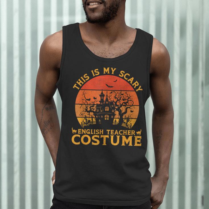 English Teacher Matching This Is My Scary Halloween Costume Men Tank Top, novelty gifts, funny gifts