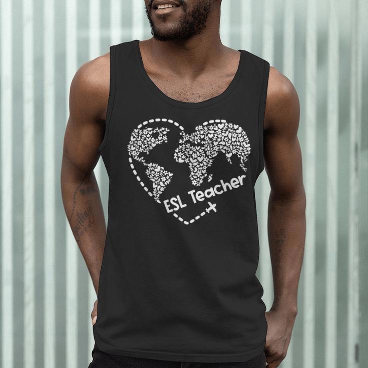 ESL Teacher ESOL Student Cute Heart Shape English Teacher Men Tank Top, novelty gifts, funny gifts