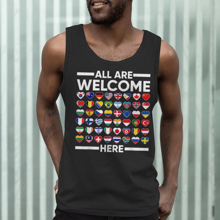 ESL Teacher All Are Welcome Here For Worlds Virtual Teachers Men Tank Top, novelty gifts, funny gifts ESL Teacher All Are Welcome Here For Worlds Virtual Teachers Men Tank Top, novelty gifts, funny gifts