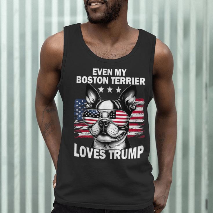Even My Boston Terrier Loves Trump Trump Supporter Dog Lover Men Tank Top, novelty gifts, funny gifts