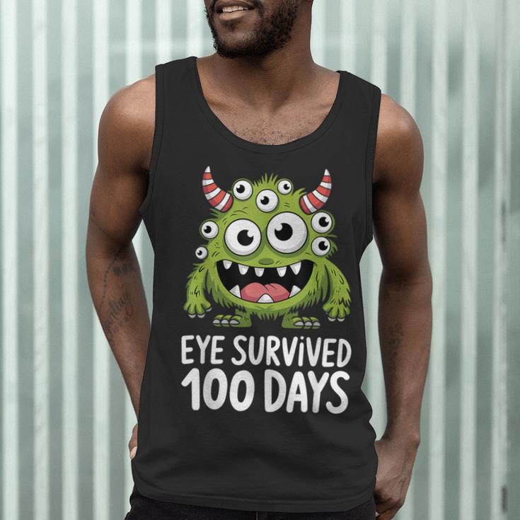 Eye Survived 100 Days Of School Monster Lover Teacher Kids Men Tank Top, novelty gifts, funny gifts Eye Survived 100 Days Of School Monster Lover Teacher Kids Men Tank Top, novelty gifts, funny gifts