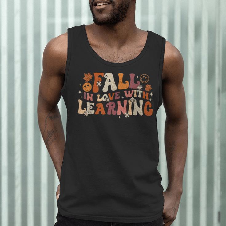 Fall In Love With Learning Autum Thanksgiving Teacher Kids Men Tank Top, novelty gifts, funny gifts Fall In Love With Learning Autum Thanksgiving Teacher Kids Men Tank Top, novelty gifts, funny gifts
