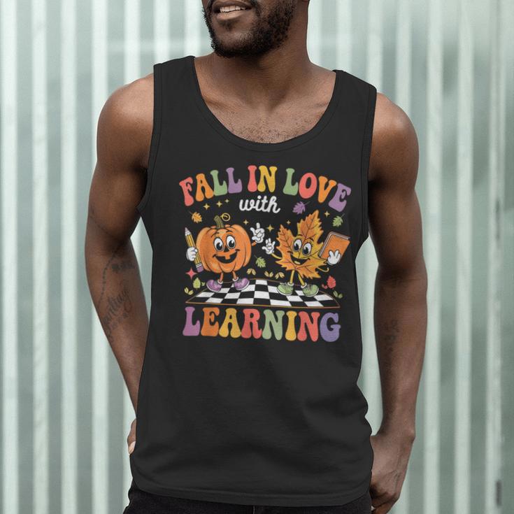 Fall In Love With Learning Autumn Fall Season Teacher Men Tank Top, novelty gifts, funny gifts Fall In Love With Learning Autumn Fall Season Teacher Men Tank Top, novelty gifts, funny gifts