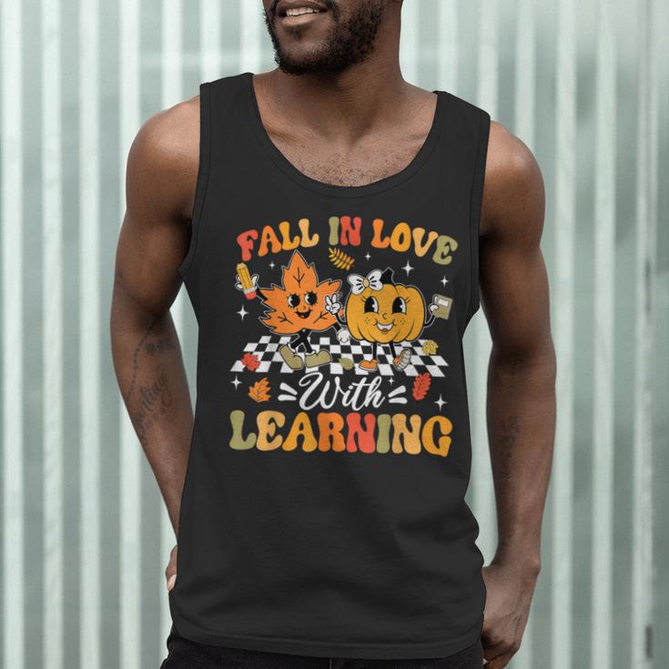 Fall In Love With Learning Fall Teacher Thanksgiving Retro Men Tank Top, novelty gifts, funny gifts Fall In Love With Learning Fall Teacher Thanksgiving Retro Men Tank Top, novelty gifts, funny gifts