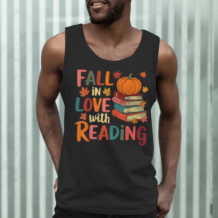 Fall In Love With Reading Autumn Thanksgiving Shirt Teacher Men Tank Top, novelty gifts, funny gifts Fall In Love With Reading Autumn Thanksgiving Shirt Teacher Men Tank Top, novelty gifts, funny gifts