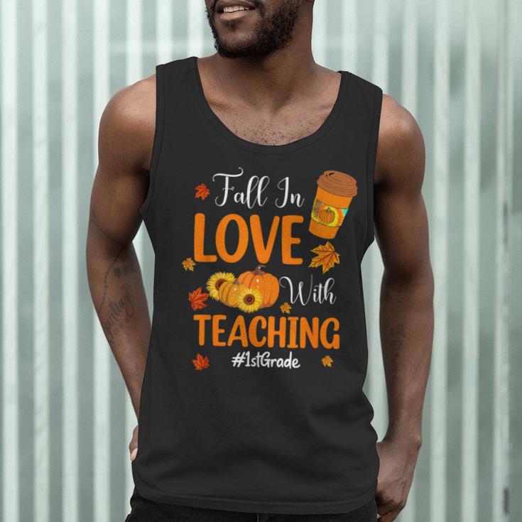 Fall In Love With Teaching 1st Grade Teacher Thanksgiving For Men Women Girls Kids Men Tank Top, novelty gifts, funny gifts