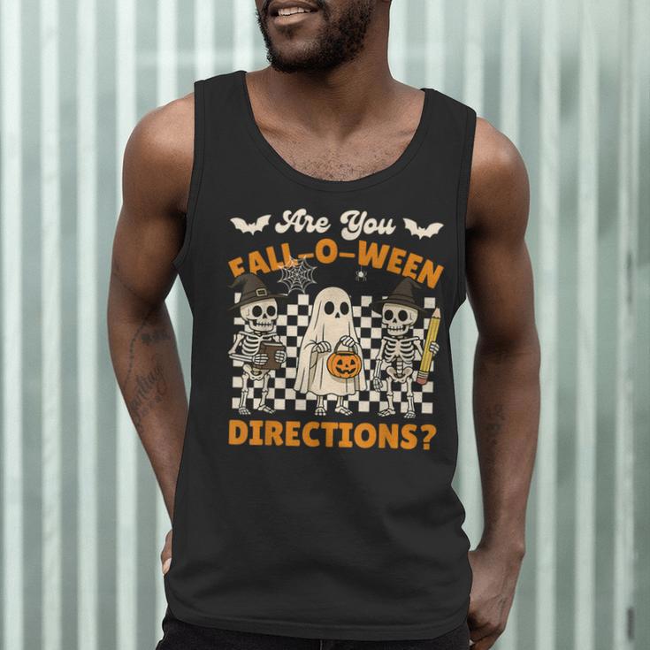Are You Fall o Ween Directions Halloween Skeleton Teacher Men Tank Top, novelty gifts, funny gifts Are You Fall o Ween Directions Halloween Skeleton Teacher Men Tank Top, novelty gifts, funny gifts