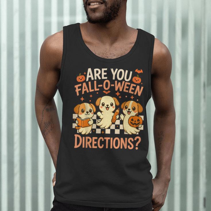 Are You Fall O Ween Directions Teacher Halloween Dog Ghost Men Tank Top, novelty gifts, funny gifts Are You Fall O Ween Directions Teacher Halloween Dog Ghost Men Tank Top, novelty gifts, funny gifts