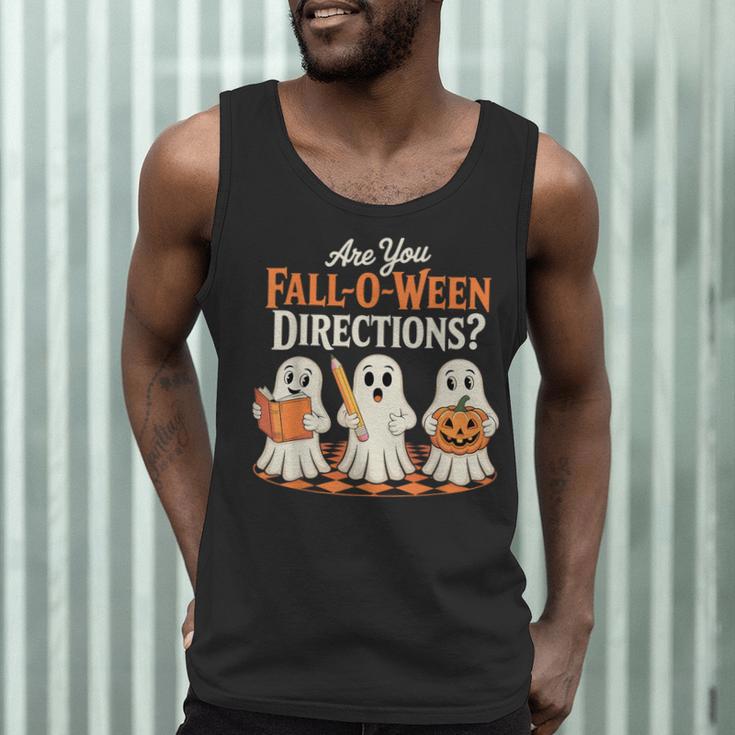 Are You Fall O Ween DirectionsRetro Teacher Halloween Ghost Men Tank Top, novelty gifts, funny gifts Are You Fall O Ween DirectionsRetro Teacher Halloween Ghost Men Tank Top, novelty gifts, funny gifts