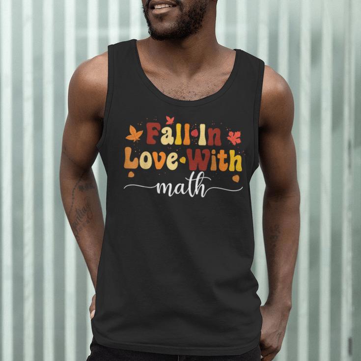 Fall Teacher Fall In Love With Math Math Thanksgiving Men Tank Top, novelty gifts, funny gifts