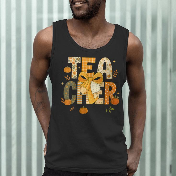 Fall Teacher Pumpkin Coquette Bow Autumn Classroom Men Tank Top, novelty gifts, funny gifts Fall Teacher Pumpkin Coquette Bow Autumn Classroom Men Tank Top, novelty gifts, funny gifts