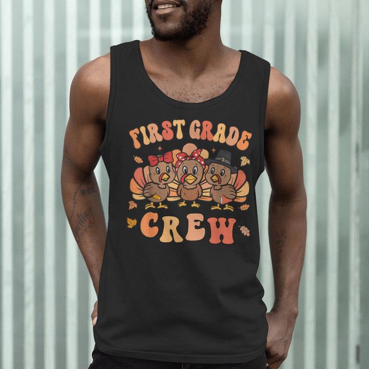 First Grade Crew Thanksgiving Fall Teacher 1st Grade Team Men Tank Top, novelty gifts, funny gifts First Grade Crew Thanksgiving Fall Teacher 1st Grade Team Men Tank Top, novelty gifts, funny gifts