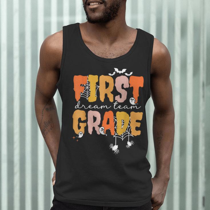 First Grade Dream Retro Team Fall Halloween Spooky Teachers Men Tank Top, novelty gifts, funny gifts First Grade Dream Retro Team Fall Halloween Spooky Teachers Men Tank Top, novelty gifts, funny gifts