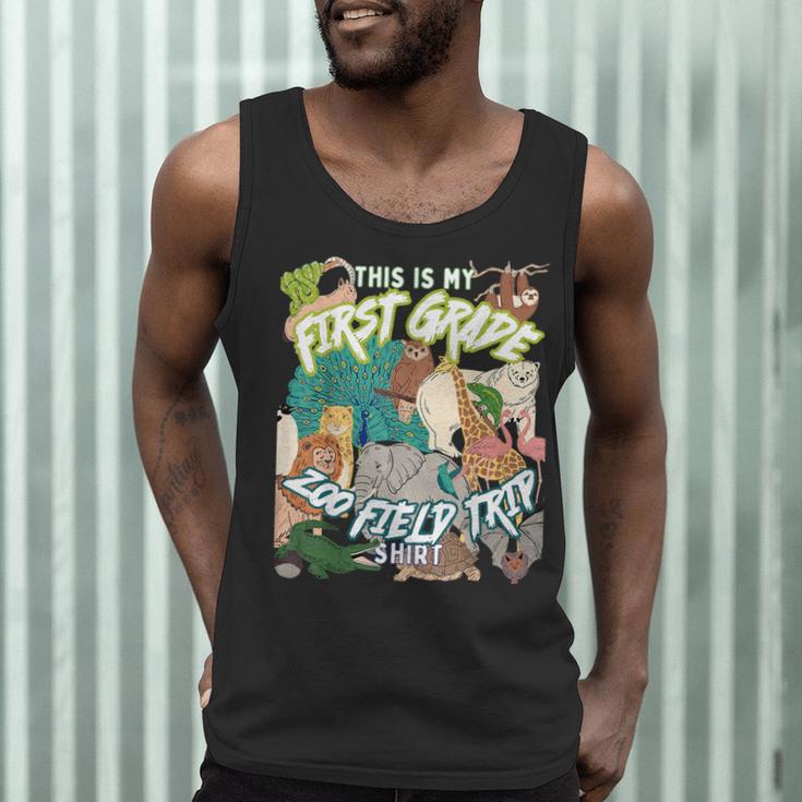 First Grade Zoo Field Trip Matching Student Teacher Class Men Tank Top, novelty gifts, funny gifts